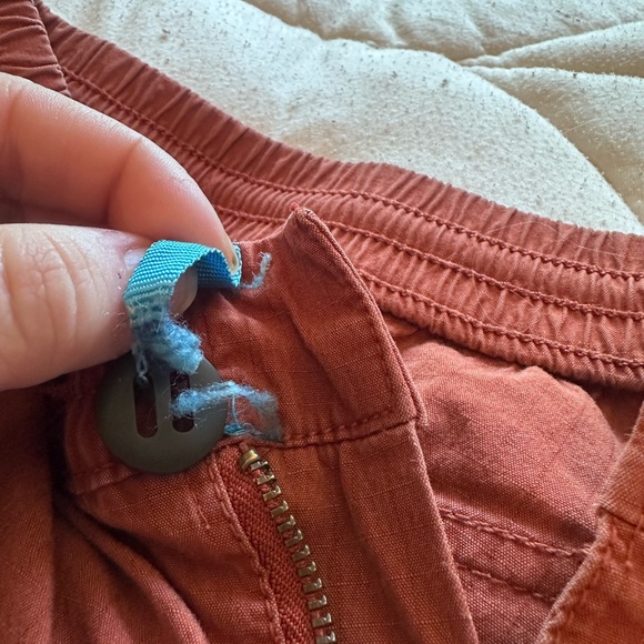 Rust Pants with Blue Drawstring - Picture 2 of 4